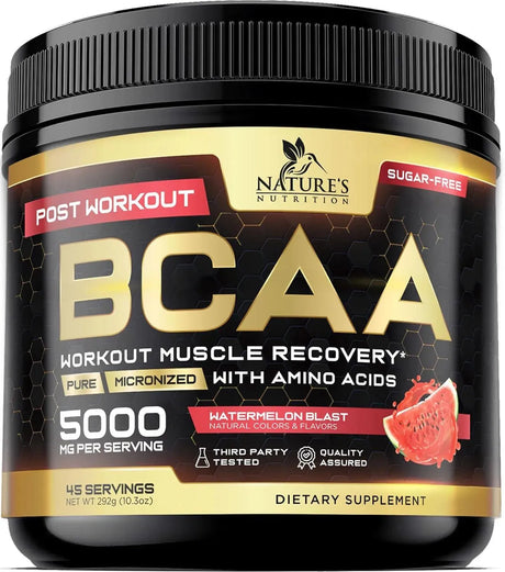 NATURE'S NUTRITION - Nature's Nutrition BCAA Powder Watermelon 45 Servicios 292Gr. - The Red Vitamin MX - Suplementos Alimenticios - {{ shop.shopifyCountryName }}