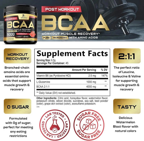 NATURE'S NUTRITION - Nature's Nutrition BCAA Powder Watermelon 45 Servicios 292Gr. - The Red Vitamin MX - Suplementos Alimenticios - {{ shop.shopifyCountryName }}