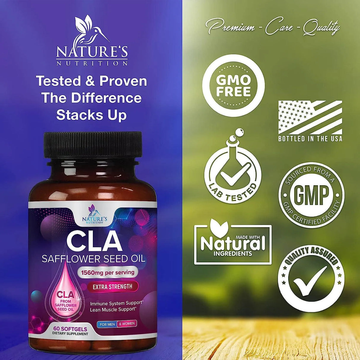 NATURE'S NUTRITION - Nature's Nutrition Conjugated Linoleic Acid CLA 1560Mg. 60 Capsulas Blandas - The Red Vitamin MX - Suplementos Alimenticios - {{ shop.shopifyCountryName }}