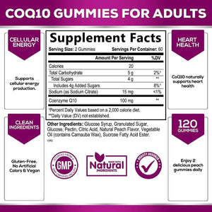 NATURE'S NUTRITION - Nature's Nutrition CoQ10 100Mg. 120 Gomitas - The Red Vitamin MX - Suplementos Alimenticios - {{ shop.shopifyCountryName }}