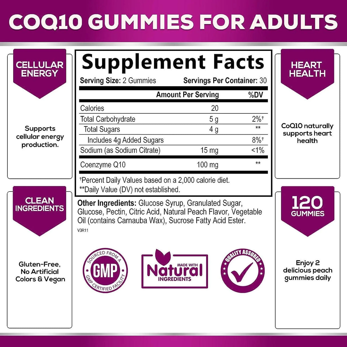 NATURE'S NUTRITION - Nature's Nutrition CoQ10 100Mg. 60 Gomitas - The Red Vitamin MX - Suplementos Alimenticios - {{ shop.shopifyCountryName }}