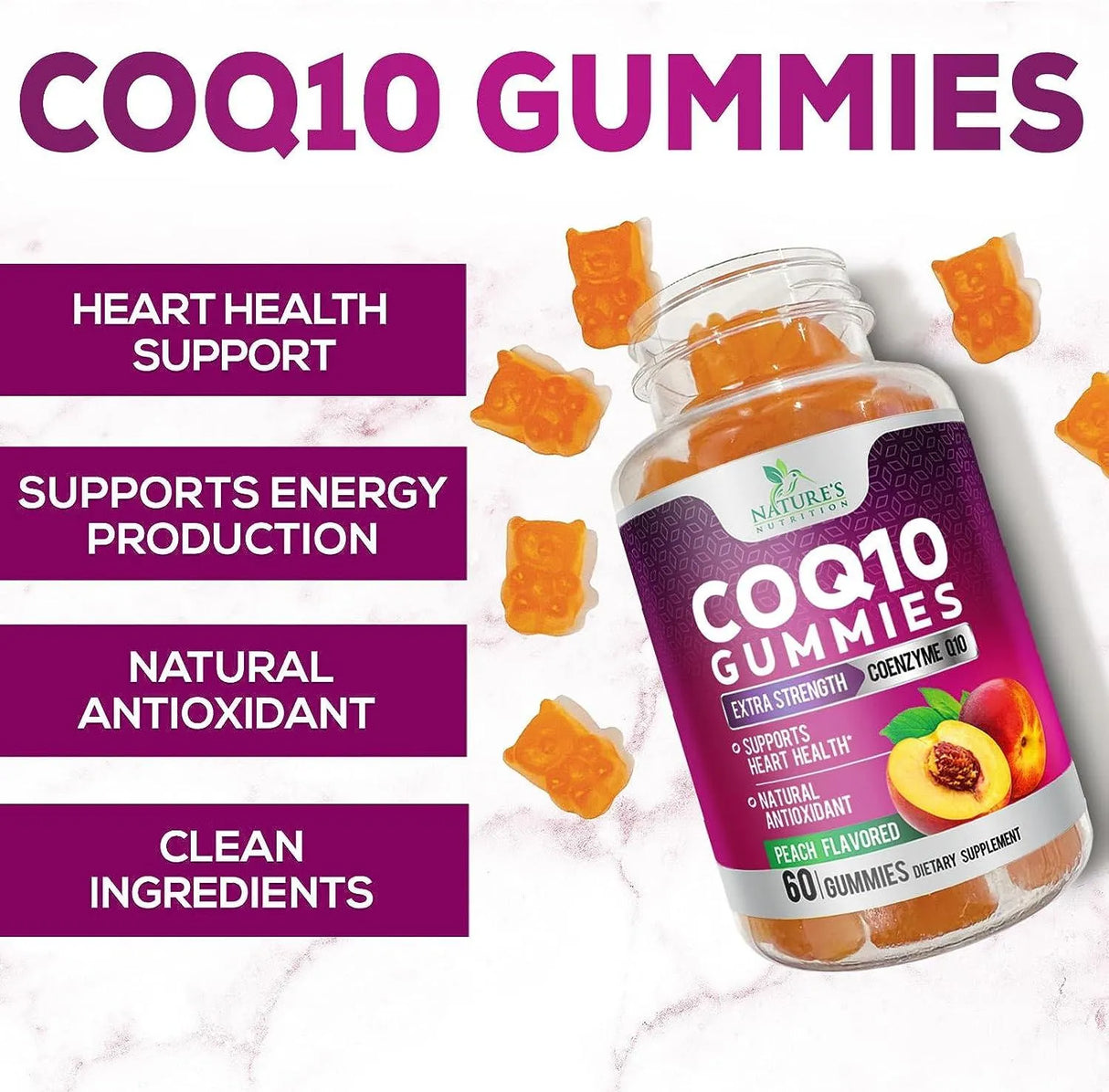 NATURE'S NUTRITION - Nature's Nutrition CoQ10 100Mg. 60 Gomitas - The Red Vitamin MX - Suplementos Alimenticios - {{ shop.shopifyCountryName }}