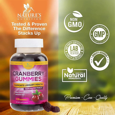 NATURE'S NUTRITION - Nature's Nutrition Cranberry Gummies 120 Gomitas - The Red Vitamin MX - Suplementos Alimenticios - {{ shop.shopifyCountryName }}