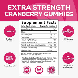 NATURE'S NUTRITION - Nature's Nutrition Cranberry Gummies 60 Gomitas - The Red Vitamin MX - Suplementos Alimenticios - {{ shop.shopifyCountryName }}