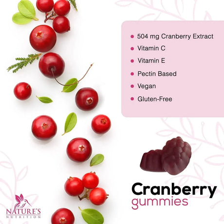 NATURE'S NUTRITION - Nature's Nutrition Cranberry Gummies 60 Gomitas - The Red Vitamin MX - Suplementos Alimenticios - {{ shop.shopifyCountryName }}