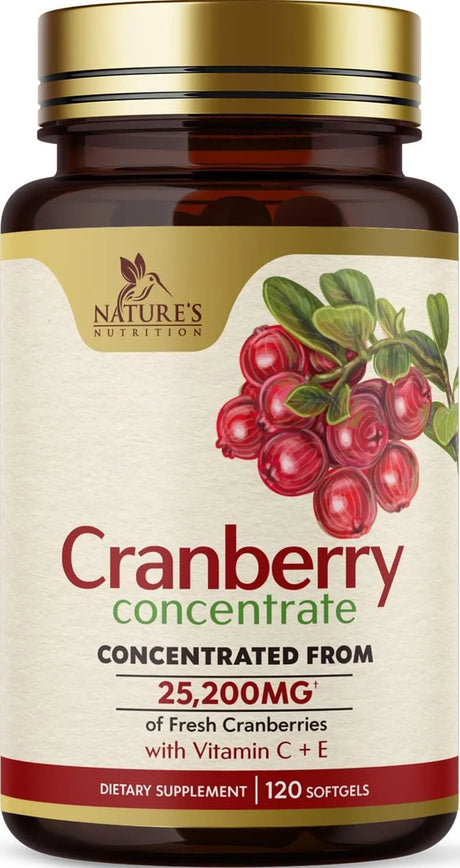 NATURE'S NUTRITION - Nature's Nutrition Cranberry Supplement 120 Capsulas Blandas - The Red Vitamin MX - Suplementos Alimenticios - {{ shop.shopifyCountryName }}