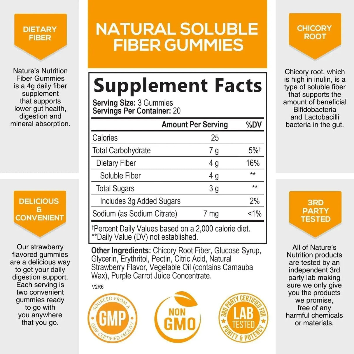 NATURE'S NUTRITION - Nature's Nutrition Fiber Gummies for Adults 60 Gomitas - The Red Vitamin MX - Suplementos Alimenticios - {{ shop.shopifyCountryName }}