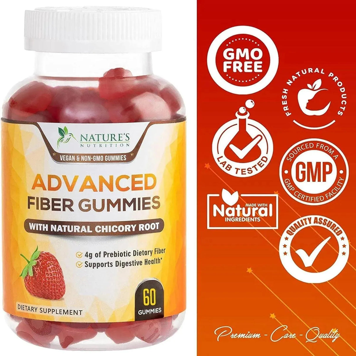 NATURE'S NUTRITION - Nature's Nutrition Fiber Gummies for Adults 60 Gomitas - The Red Vitamin MX - Suplementos Alimenticios - {{ shop.shopifyCountryName }}