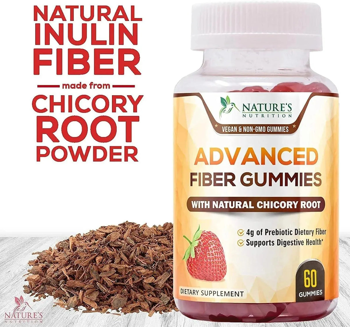 NATURE'S NUTRITION - Nature's Nutrition Fiber Gummies for Adults 60 Gomitas - The Red Vitamin MX - Suplementos Alimenticios - {{ shop.shopifyCountryName }}