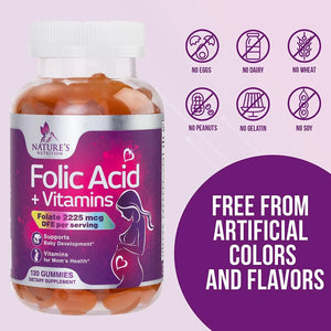 NATURE'S NUTRITION - Nature's Nutrition Folic Acid Prenatal Multivitamin 120 Gomitas - The Red Vitamin MX - Suplementos Alimenticios - {{ shop.shopifyCountryName }}