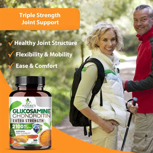 NATURE'S NUTRITION - Nature's Nutrition Glucosamine Chondroitin MSM Complex 180 Capsulas - The Red Vitamin MX - Suplementos Alimenticios - {{ shop.shopifyCountryName }}