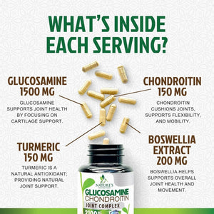 NATURE'S NUTRITION - Nature's Nutrition Glucosamine Chondroitin MSM Complex 240 Capsulas - The Red Vitamin MX - Suplementos Alimenticios - {{ shop.shopifyCountryName }}