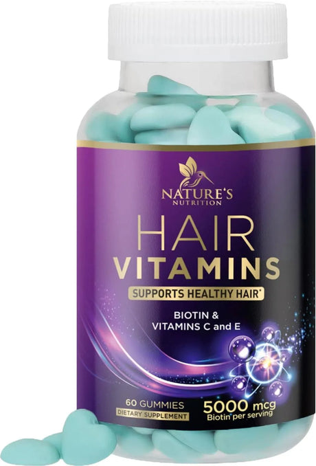 NATURE'S NUTRITION - Nature's Nutrition Hair Vitamins Gummy with Biotin 60 Gomitas - The Red Vitamin MX - Suplementos Alimenticios - {{ shop.shopifyCountryName }}