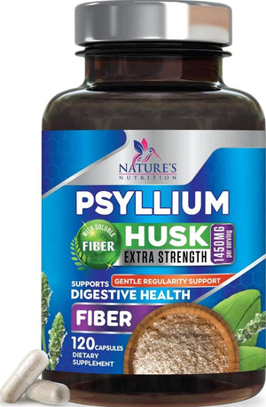 NATURE'S NUTRITION - Nature's Nutrition High Absorption Psyllium Husk 1450Mg. 120 Capsulas - The Red Vitamin MX - Suplementos Alimenticios - {{ shop.shopifyCountryName }}