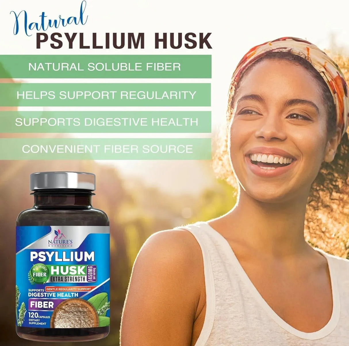 NATURE'S NUTRITION - Nature's Nutrition High Absorption Psyllium Husk 1450Mg. 120 Capsulas - The Red Vitamin MX - Suplementos Alimenticios - {{ shop.shopifyCountryName }}