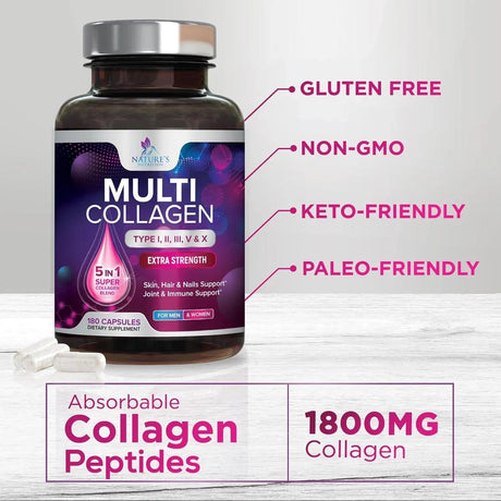 NATURE'S NUTRITION - Nature's Nutrition Multi Collagen Complex 180 Capsulas - The Red Vitamin MX - Suplementos Alimenticios - {{ shop.shopifyCountryName }}
