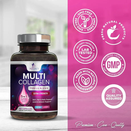 NATURE'S NUTRITION - Nature's Nutrition Multi Collagen Complex 180 Capsulas - The Red Vitamin MX - Suplementos Alimenticios - {{ shop.shopifyCountryName }}