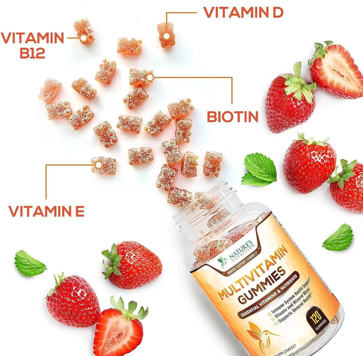 NATURE'S NUTRITION - Nature's Nutrition Multivitamin for Women & Men 120 Gomitas - The Red Vitamin MX - Suplementos Alimenticios - {{ shop.shopifyCountryName }}