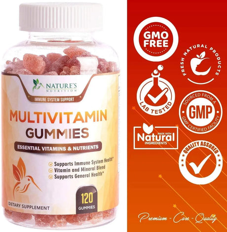 NATURE'S NUTRITION - Nature's Nutrition Multivitamin for Women & Men 120 Gomitas - The Red Vitamin MX - Suplementos Alimenticios - {{ shop.shopifyCountryName }}