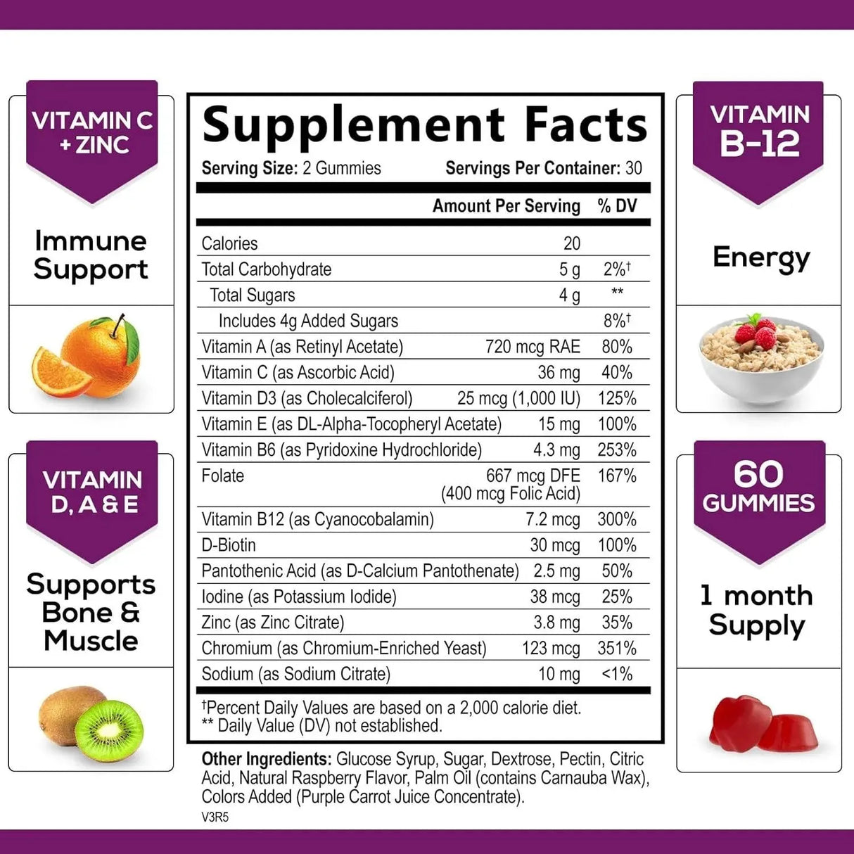 NATURE'S NUTRITION - Nature's Nutrition Multivitamin Gummies 60 Gomitas - The Red Vitamin MX - Suplementos Alimenticios - {{ shop.shopifyCountryName }}