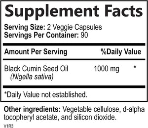NATURE'S NUTRITION - Nature's Nutrition Premium Black Seed Oil Capsules 1000Mg. 180 Capsulas - The Red Vitamin MX - Suplementos Alimenticios - {{ shop.shopifyCountryName }}