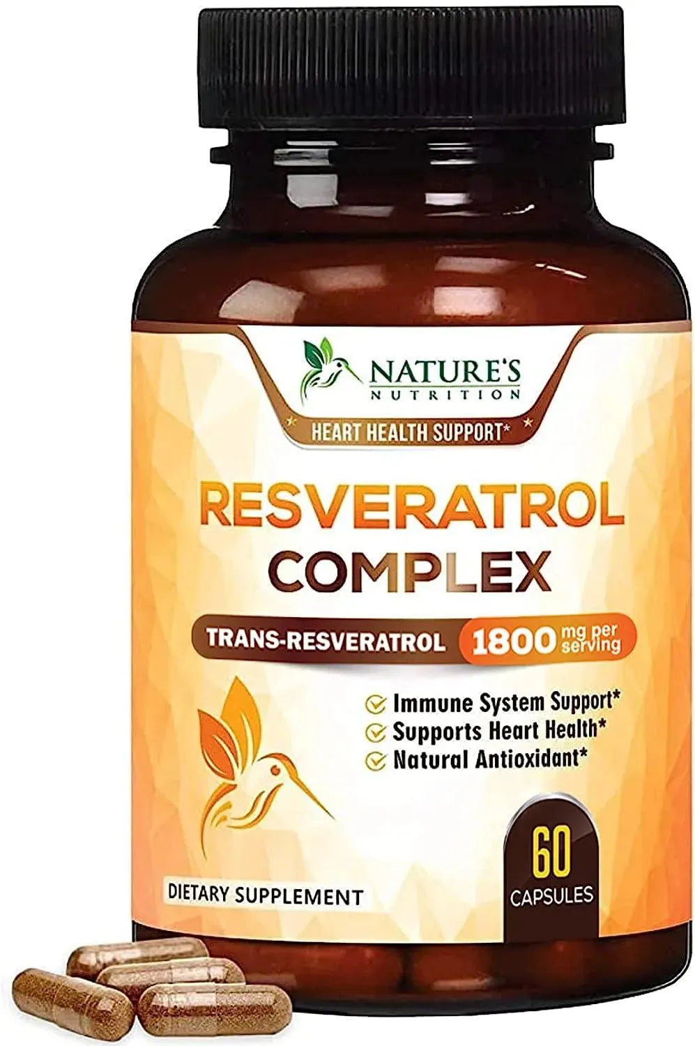 NATURE'S NUTRITION - Nature's Nutrition Resveratrol 1800Mg. 60 Capsulas - The Red Vitamin MX - Suplementos Alimenticios - {{ shop.shopifyCountryName }}