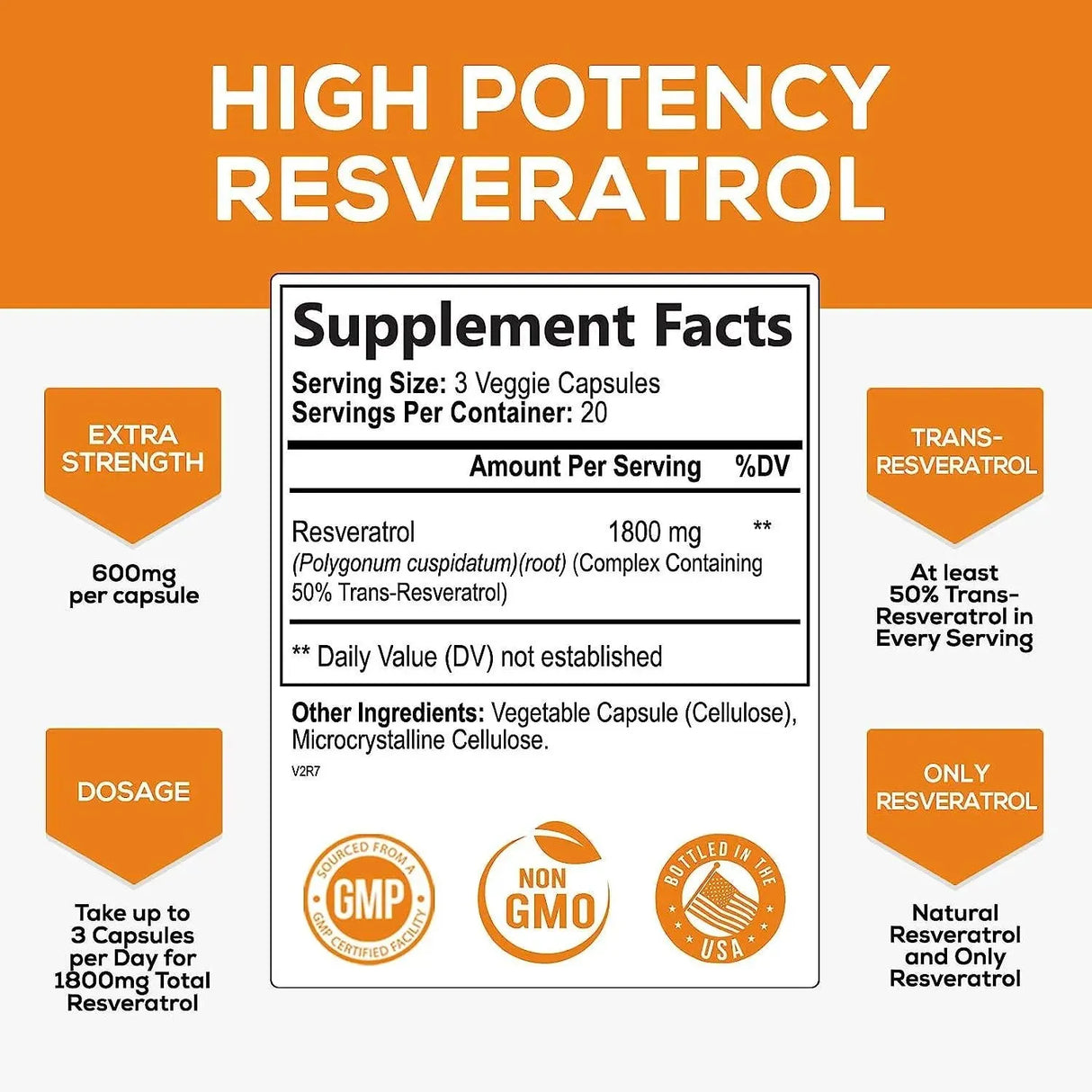 NATURE'S NUTRITION - Nature's Nutrition Resveratrol 1800Mg. 60 Capsulas - The Red Vitamin MX - Suplementos Alimenticios - {{ shop.shopifyCountryName }}