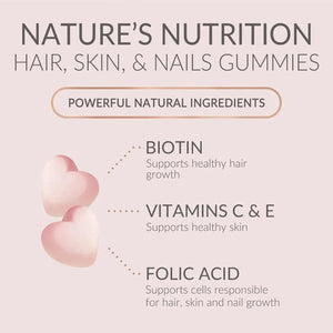 NATURE'S NUTRITION - Nature's Nutrition Sugar Free Hair Vitamins Gummies with Biotin 60 Gomitas - The Red Vitamin MX - Suplementos Alimenticios - {{ shop.shopifyCountryName }}