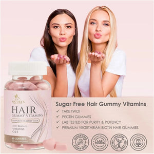 NATURE'S NUTRITION - Nature's Nutrition Sugar Free Hair Vitamins Gummies with Biotin 60 Gomitas - The Red Vitamin MX - Suplementos Alimenticios - {{ shop.shopifyCountryName }}