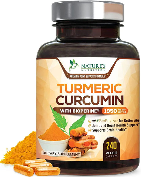 NATURE'S NUTRITION - Nature's Nutrition Turmeric Curcumin 1950Mg. 240 Capsulas - The Red Vitamin MX - Suplementos Alimenticios - {{ shop.shopifyCountryName }}