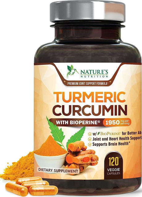 NATURE'S NUTRITION - Nature's Nutrition Turmeric Curcumin with BioPerine 120 Capsulas - The Red Vitamin MX - Suplementos Alimenticios - {{ shop.shopifyCountryName }}