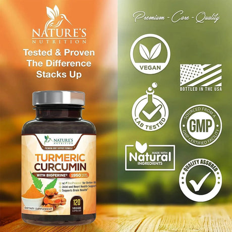 NATURE'S NUTRITION - Nature's Nutrition Turmeric Curcumin with BioPerine 120 Capsulas - The Red Vitamin MX - Suplementos Alimenticios - {{ shop.shopifyCountryName }}