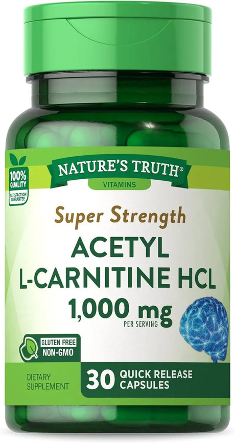 NATURE'S TRUTH - Nature's Truth Acetyl L-Carnitine HCL 1000Mg. 30 Capsulas - The Red Vitamin MX - Suplementos Alimenticios - {{ shop.shopifyCountryName }}