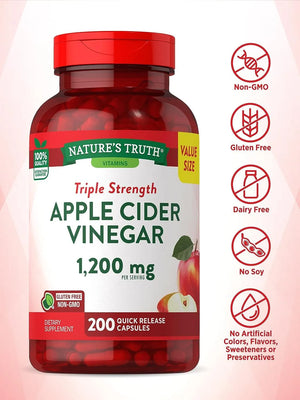 NATURE'S TRUTH - Nature's Truth Apple Cider Vinegar 1200Mg. 200 Capsulas - The Red Vitamin MX - Suplementos Alimenticios - {{ shop.shopifyCountryName }}