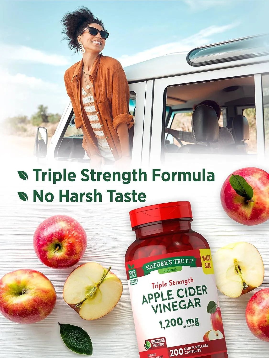 NATURE'S TRUTH - Nature's Truth Apple Cider Vinegar 1200Mg. 200 Capsulas - The Red Vitamin MX - Suplementos Alimenticios - {{ shop.shopifyCountryName }}