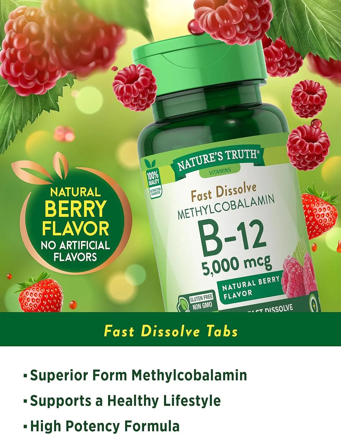 NATURE'S TRUTH - Nature's Truth B12 Vitamin 5000mcg 60 Tabletas - The Red Vitamin MX - Suplementos Alimenticios - {{ shop.shopifyCountryName }}