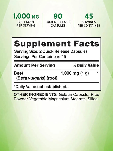 NATURE'S TRUTH - Nature's Truth Beet Root 1000Mg. 90 Capsulas - The Red Vitamin MX - Suplementos Alimenticios - {{ shop.shopifyCountryName }}