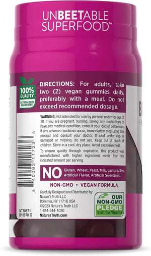 NATURE'S TRUTH - Nature's Truth Beet Root Gummies 60 Gomitas - The Red Vitamin MX - Suplementos Alimenticios - {{ shop.shopifyCountryName }}