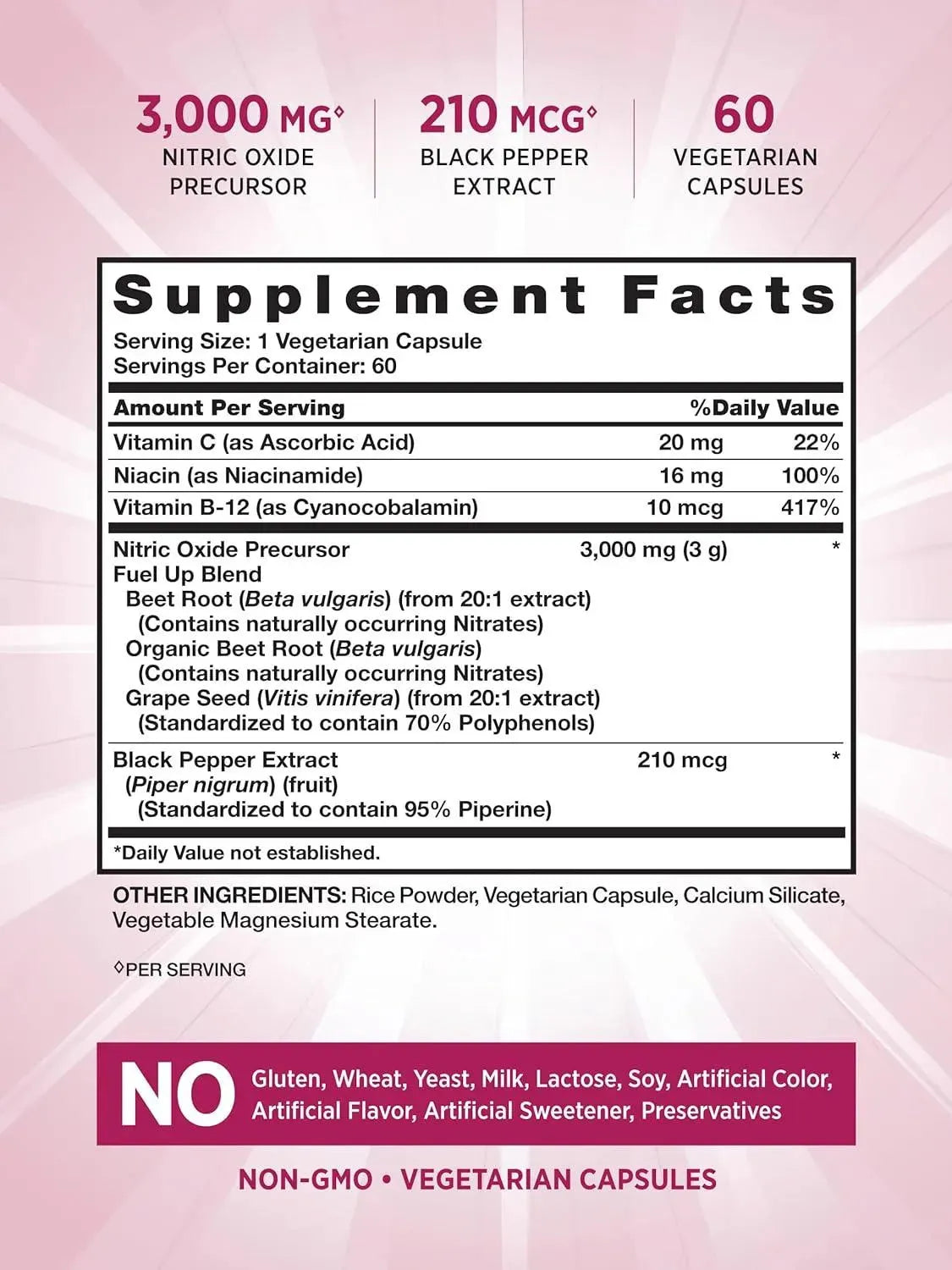 NATURE'S TRUTH - Nature's Truth Beet Root Nitric Oxide 60 Capsulas - The Red Vitamin MX - Suplementos Alimenticios - {{ shop.shopifyCountryName }}