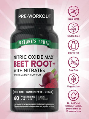 NATURE'S TRUTH - Nature's Truth Beet Root Nitric Oxide 60 Capsulas - The Red Vitamin MX - Suplementos Alimenticios - {{ shop.shopifyCountryName }}