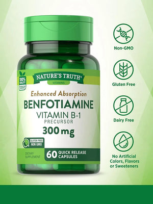 NATURE'S TRUTH - Nature's Truth Benfotiamine 300Mg. 60 Capsulas - The Red Vitamin MX - Suplementos Alimenticios - {{ shop.shopifyCountryName }}