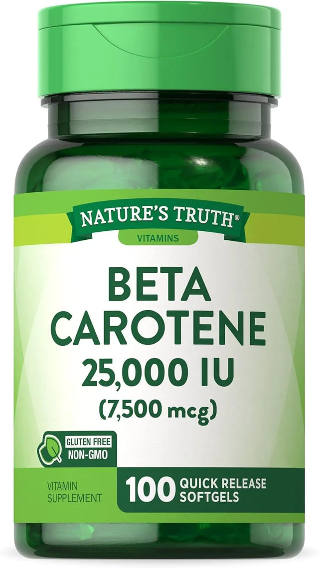 NATURE'S TRUTH - Nature's Truth Beta Carotene 25000 IU 100 Capsulas Blandas - The Red Vitamin MX - Suplementos Alimenticios - {{ shop.shopifyCountryName }}