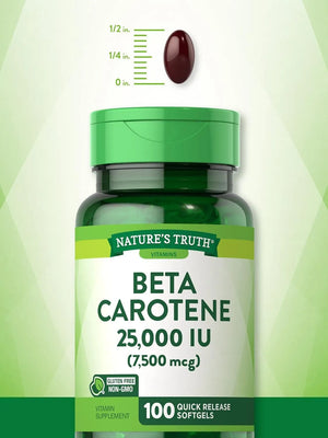 NATURE'S TRUTH - Nature's Truth Beta Carotene 25000 IU 100 Capsulas Blandas - The Red Vitamin MX - Suplementos Alimenticios - {{ shop.shopifyCountryName }}