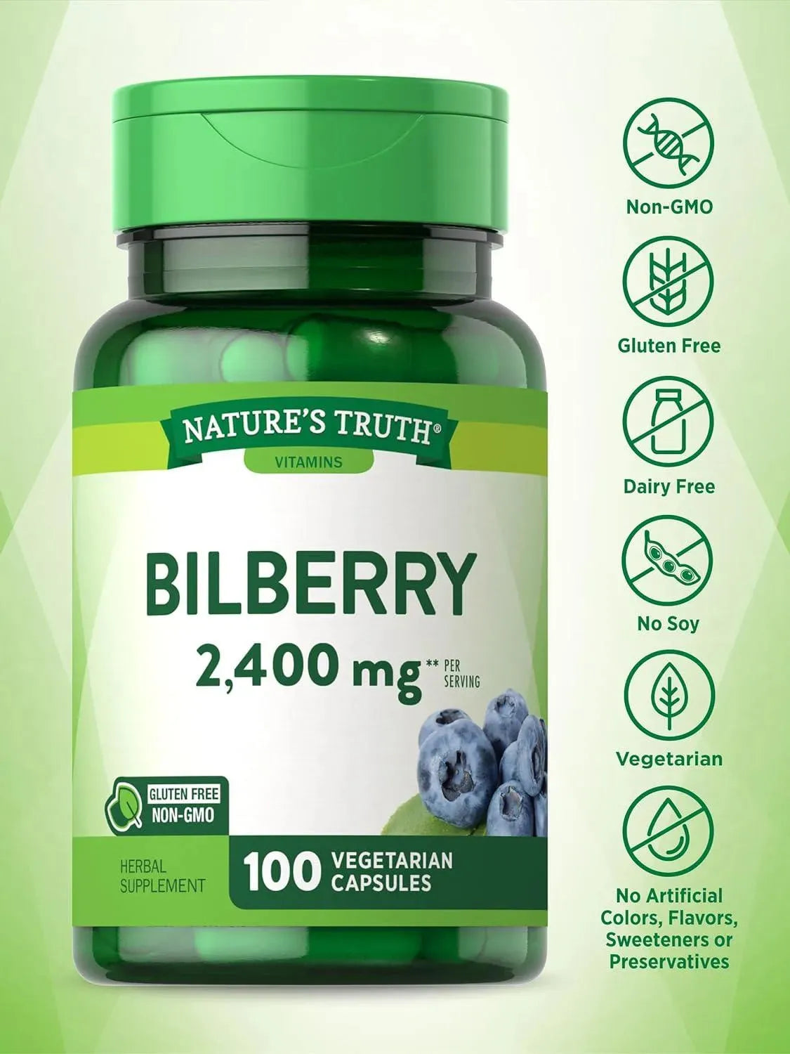 NATURE'S TRUTH - Nature's Truth Bilberry Fruit Extract 2400Mg. 100 Capsulas - The Red Vitamin MX - Suplementos Alimenticios - {{ shop.shopifyCountryName }}