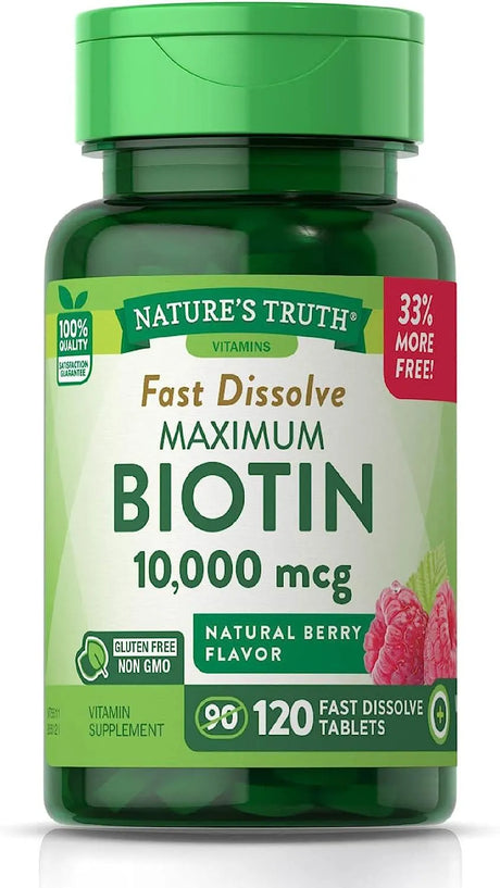 NATURE'S TRUTH - Nature's Truth Biotin 10000 mcg 120 Tabletas - The Red Vitamin MX - Suplementos Alimenticios - {{ shop.shopifyCountryName }}