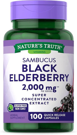 NATURE'S TRUTH - Nature's Truth Black Elderberry Capsules 2000Mg. 100 Capsulas - The Red Vitamin MX - Suplementos Alimenticios - {{ shop.shopifyCountryName }}