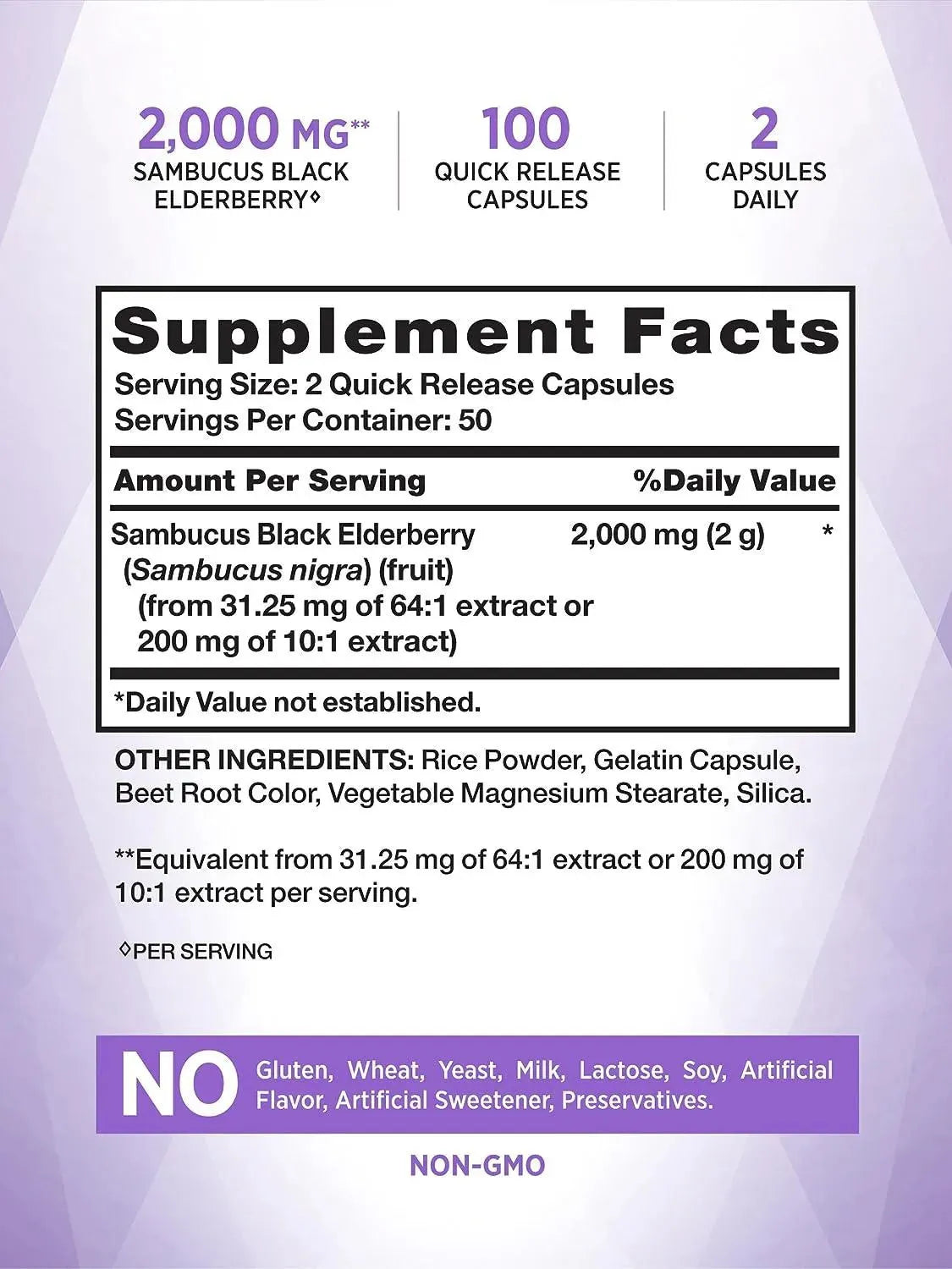 NATURE'S TRUTH - Nature's Truth Black Elderberry Capsules 2000Mg. 100 Capsulas - The Red Vitamin MX - Suplementos Alimenticios - {{ shop.shopifyCountryName }}