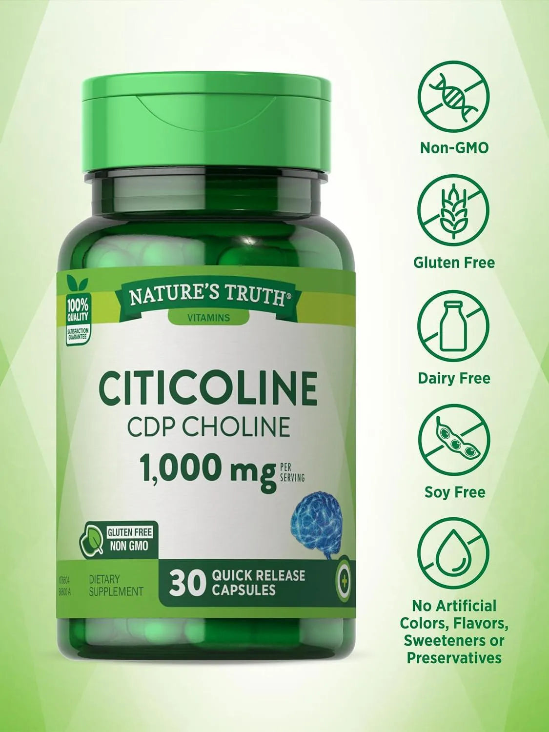 NATURE'S TRUTH - Nature's Truth Citicoline 1000Mg. 30 Capsulas - The Red Vitamin MX - Suplementos Alimenticios - {{ shop.shopifyCountryName }}