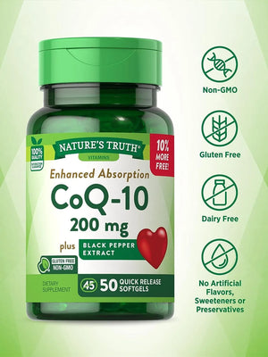 NATURE'S TRUTH - Nature's Truth CoQ10 200Mg. 50 Capsulas Blandas - The Red Vitamin MX - Suplementos Alimenticios - {{ shop.shopifyCountryName }}