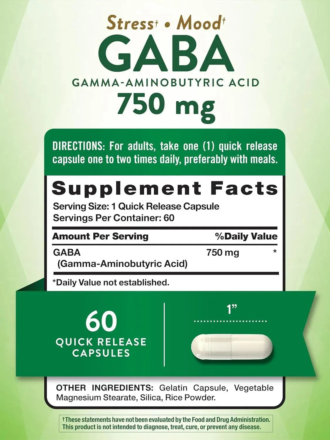 NATURE'S TRUTH - Nature's Truth GABA 750Mg. 60 Capsulas - The Red Vitamin MX - Suplementos Alimenticios - {{ shop.shopifyCountryName }}